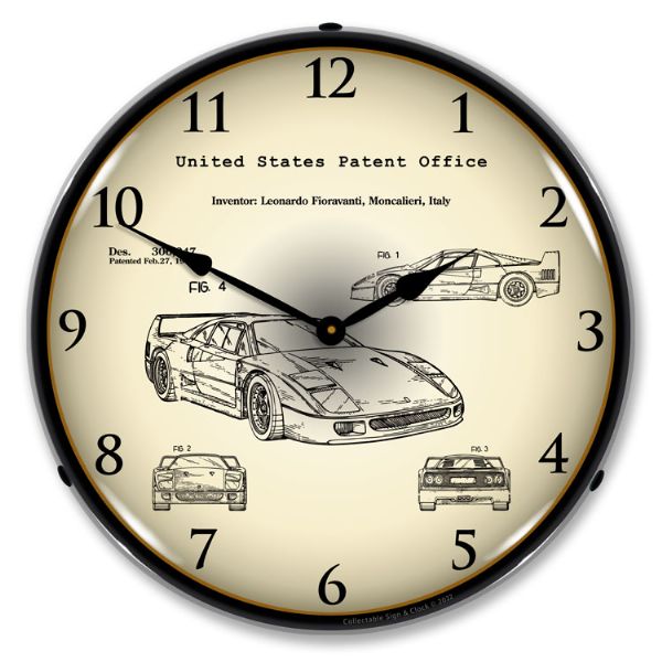 Alternative view of F40 Ferrari Automobile Patent