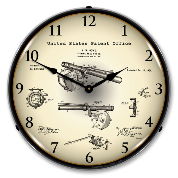 Alternative view of 1901 Antique Fishing Reel Brake Patent