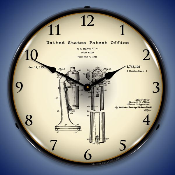 1929 Soda Fountain Drink Mixer Patent