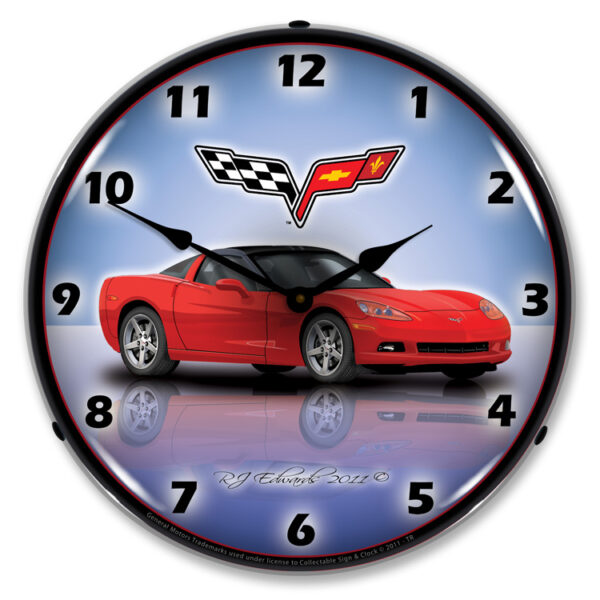 Alternative view of C6 Corvette Torch Red