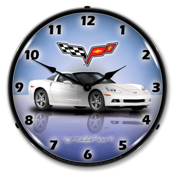 Alternative view of C6 Corvette Artic White