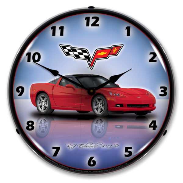 Alternative view of C6 Corvette Crystal Red